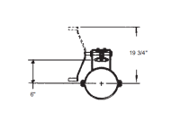 Hutchinson - 10" Hutchinson Commercial Rack & Pinion Control with 18" Travel for 13" Floors