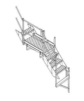 Greene - 45" Greene Intermediate Platform and Stairs