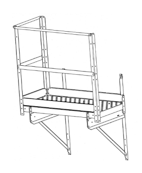 Greene - 45" Greene Ladder Platform with 1 End and 2 Side Kickboards