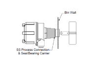 BinMaster - BinMaster 1 1/4" NPT Stainless Steel Process Connection & Seal/Bearing Carrier - Image 2