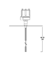 BinMaster Capacitance Probe Assemblies - BinMaster Hanging Flexible Cable Probes - BinMaster - BinMaster Bare Stainless Steel Unshielded Hanging Flexible Cable Extension