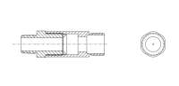 BinMaster - BinMaster 3/4" NPT Stainless Steel Extended Fitting for Teflon Sleeved Probes - Image 2